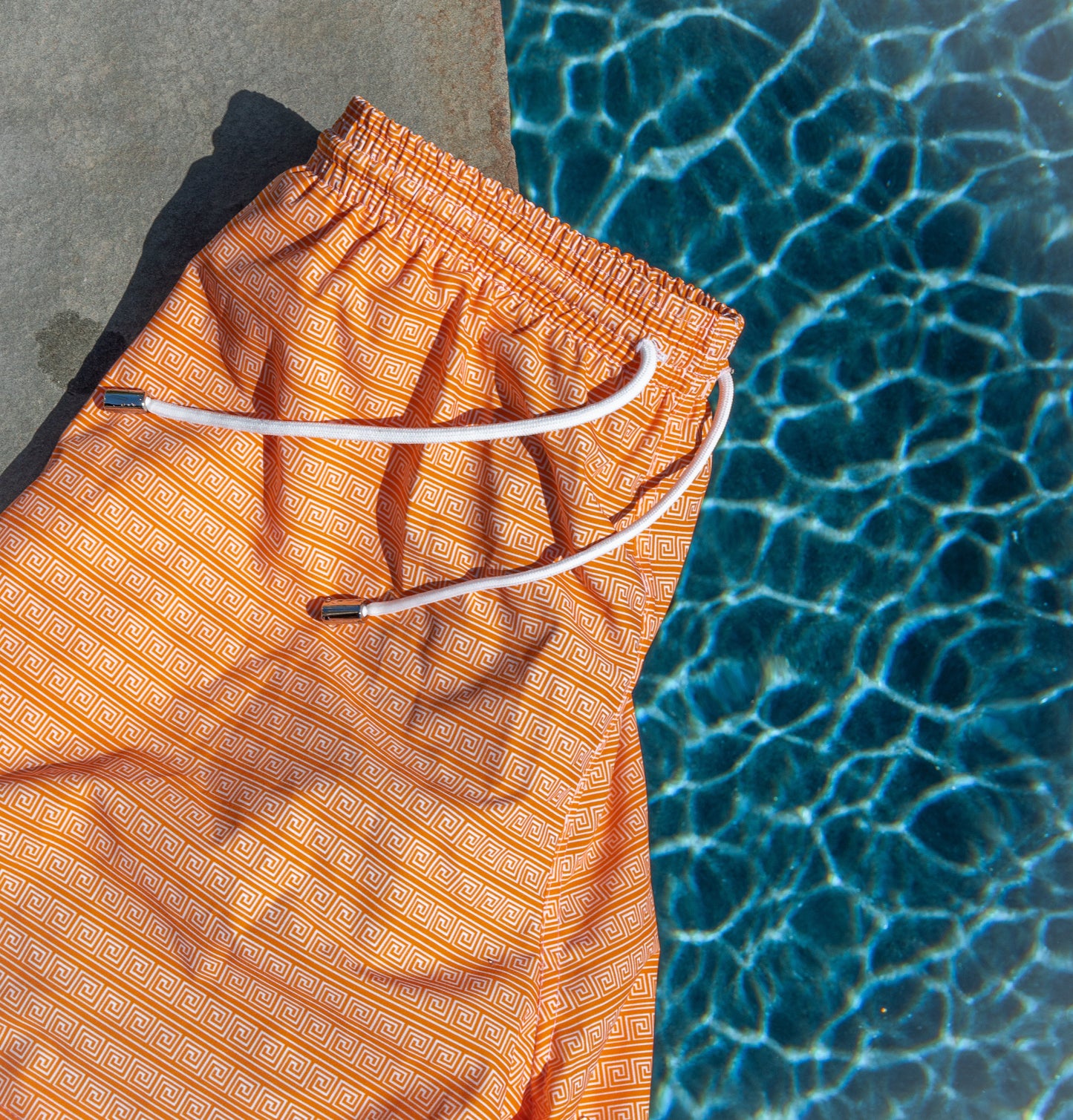 Swim Trunks | Grecas Orange Collection | Children's Swimwear