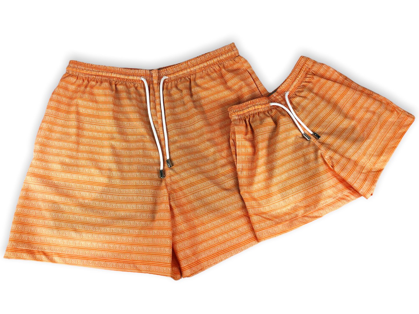 Swim Trunks | Grecas Orange Collection | Men's Swimwear