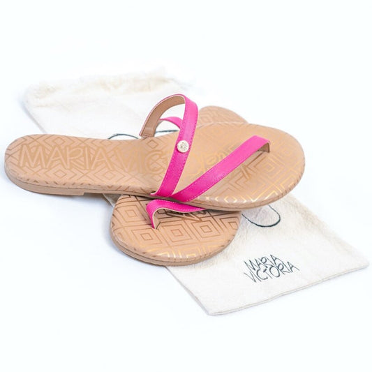 Maria Victoria | Hot Pink Napa Leather Caroline Sandal | Waterproof